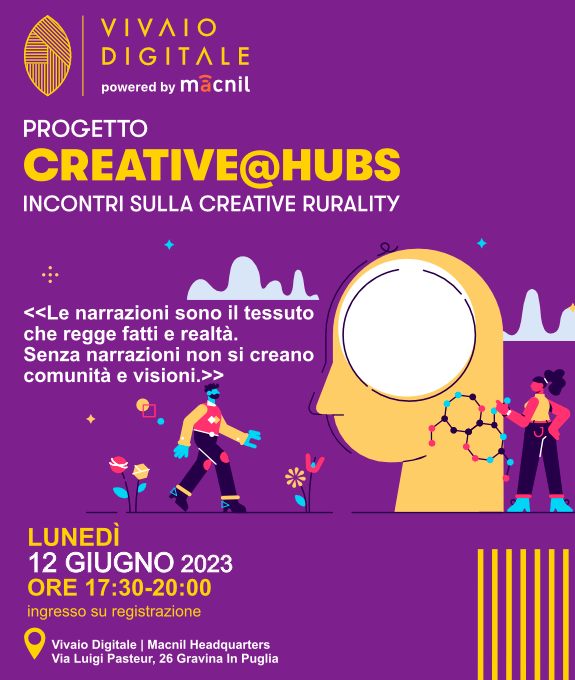 Creative@Hubs – Incontri sulla Creative Rurality